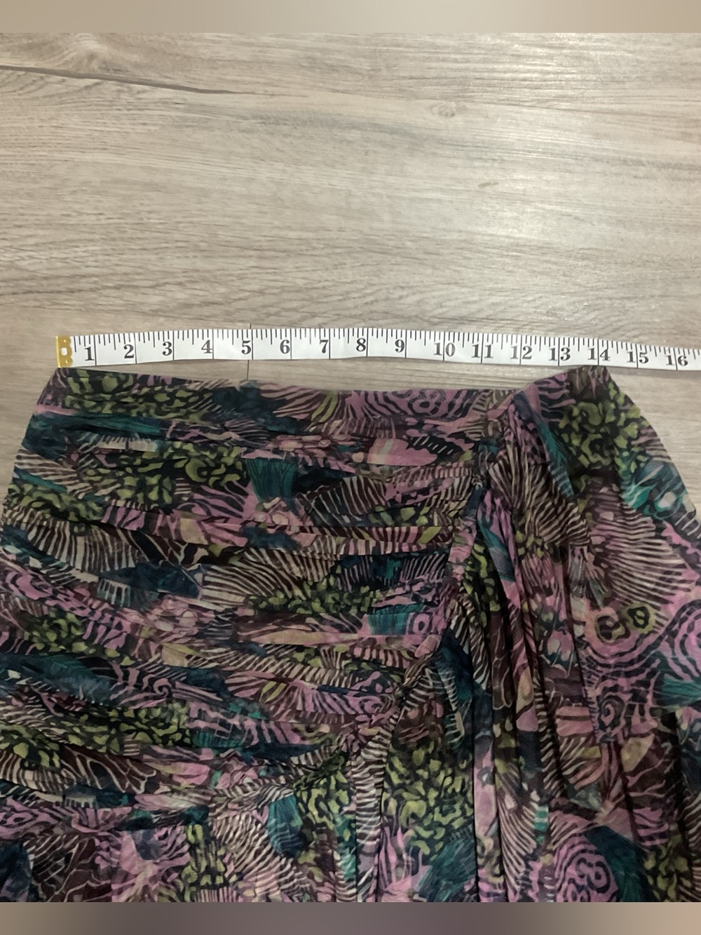 Anthropologie Printed Tulle Ruffle Mini Skirt Size 10 - Picture 12 of 13